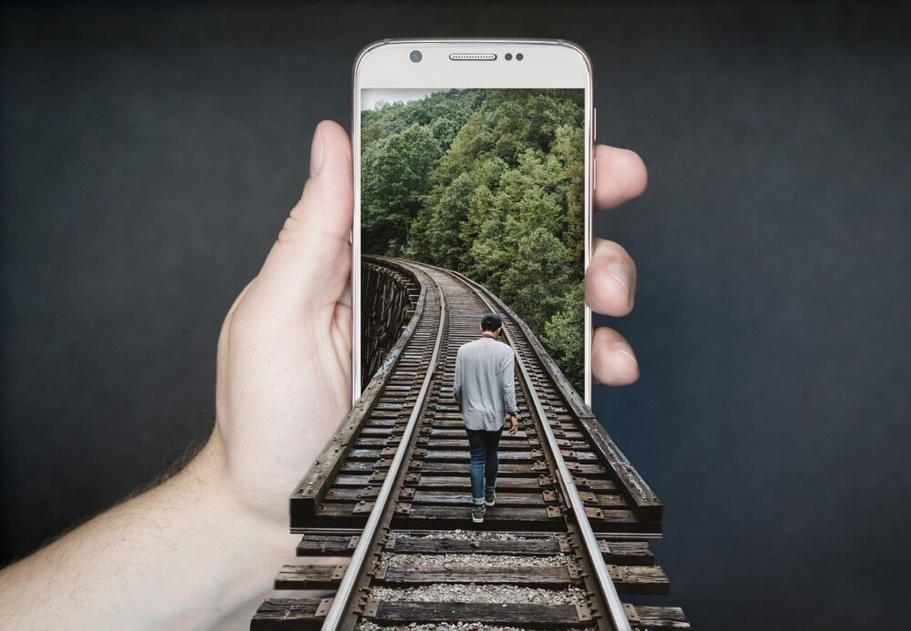people inside smartphones